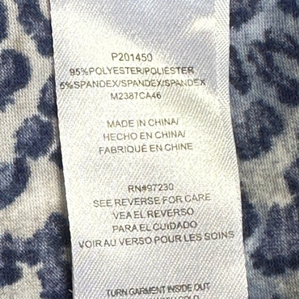 Absolutely Famous Blue &‎ Gray with Leopard Print Pullover Top Size XL - Picture 5 of 6